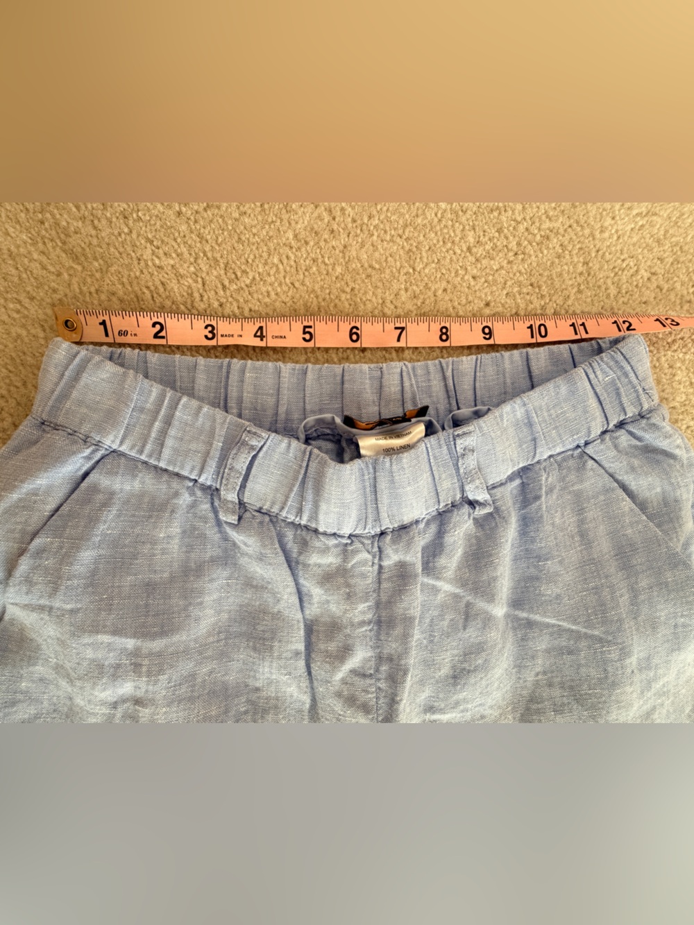Quince 100% European Linen Pants Women Sz XS French Blue Coastal Beachy - Picture 6 of 8